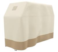 Outsunny Copertura per barbecue rettangolare a gas, in tessuto Oxford 300D, impermeabile, protezione UV, antistrappo, con fibbie antivento, beige, 188 x 71 x 125 cm