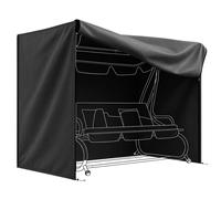 Outsunny Copertura per Dondolo da Giardino 3 Posti Impermeabile e Anti UV, Telo per Dondolo, 220x125x172 cm, Nero Aosom Italy