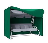 Outsunny Copertura per dondolo da giardino a 3 posti, impermeabile, antivento e anti-UV, 420 D, con cerniera, 220 x 125 x 172 cm, verde