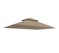 Outsunny Copertura per Gazebo da Giardino per Barbecue a 2 Livelli Cachi