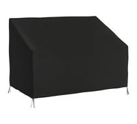 Outsunny Copertura per panchina da giardino a 2 posti, copertura impermeabile per divano da esterno, tessuto Oxford 600D con rivestimento, 140x84x56/94 cm per patio, terrazza, nero