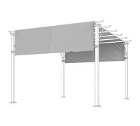 Outsunny Copertura per Pergola Gazebo da 3x3 m, Telo per Gazebo in Poliestere 180g/㎡ con Tasche e Cinghie per Aste, UV30+, SOLO Copertura, 488x122 cm, Grigio Chiaro