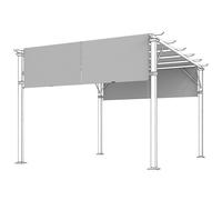 Outsunny Copertura per Pergola Gazebo da 3x3 m, Telo per Gazebo in Poliestere 180g/㎡ con Tasche e Cinghie per Aste, UV30+, SOLO Copertura, 488x122 cm, Grigio Chiaro Aosom Italy