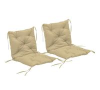 Outsunny Cuscini per sedia da patio set da 2 con lacci 99x51x7,6 cm Cachi | Cuscini trapuntati per esterno, per mobili da giardino interni/esterni
