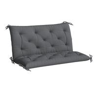 Outsunny Cuscino da Giardino in Stile Capitonné per 2 Persone con 6 Lacci, in Cotone e Poliestere, 150x98x8 cm, Grigio Scuro Aosom Italy