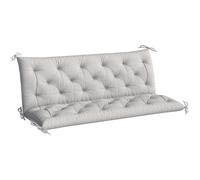 Outsunny Cuscino per panca a 3 posti, 150 x 98 x 8 cm, con nastri, per sedia da esterno/interno, per mobili da giardino, davanzale, altalena Hollywood, grigio chiaro
