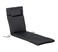 Outsunny Cuscino per Sdraio Lettino Prendisole da Giardino, Solo Cuscino, 198x53x5cm, Grigio