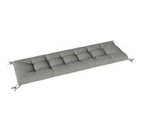 Outsunny Cuscino per Poltrona da Patio, Cuscino per Chaise Lounge da Esterno UV50+ con Cinghie di Fissaggio per Arredi da Interno e Esterno, 198x65x13 cm, Grigio Chiaro
