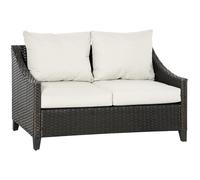 Outsunny Divano da Giardino 2 Posti Rattan PE con Cuscini e Piedini Regolabili