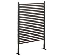 Outsunny Divisorio da Giardino Autoportante in Acciaio 93x22x150cm Marrone