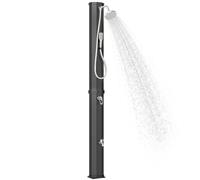 Outsunny Doccia Solare da Esterno con 2 Soffioni, 60L, Nera