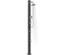 Outsunny Doccia Solare Riscaldata con 2 Soffioni, 20L, Nera