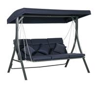 Outsunny Dondolo 3 Posti per Esterni Tetto Regolabile 200 x 115 x 168 cm