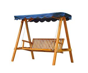 Outsunny - Dondolo con baldacchino 3 posti altalena da giardino panchina swing in legno