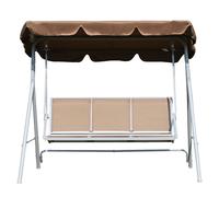 Outsunny Dondolo da Esterno 3 Posti con Tetto Parasole Rimovibile