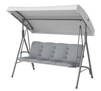 Outsunny Dondolo da Giardino 3 Posti con Tetto Parasole Regolabile,172x110x156cm