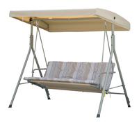 Outsunny Dondolo da Giardino 3 Posti con Tetto Parasole Regolabile,172x110x156cm