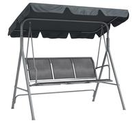 Outsunny Dondolo da Giardino 3 Posti con Tetto Parasole Rimovibile