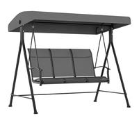 Outsunny Dondolo da Giardino 3 Posti Esterno 200x133x176 cm Grigio Scuro