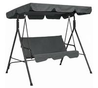 Outsunny Dondolo da Giardino 3 Posti, Portata 240 kg, Grigio