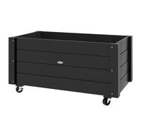 Outsunny Fioriera da Esterna in Legno con Foro di Drenaggio e Fodera Nera