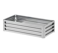 Outsunny Fioriera da Esterno da 182L con Fondo Aperto in Acciaio Argento