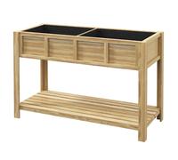Outsunny Fioriera da Esterno in Legno con Ripiano Inferiore 115x46x75 cm