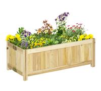 Outsunny Fioriera in Legno Pieghevole da Esterno, Orto Rialzato da Balcone, Orto in Cassetta Richiudibile con Base Drenante, 70x30x25cm Aosom