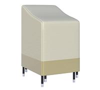 Outsunny Fodera per sedie impilabili 90 x 70 x 115 cm copertura per sedie da giardino impermeabile in tessuto Oxford 600D copertura per mobili da giardino anti-UV beige e caffè