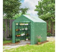 Outsunny Foil serra serra portafiori casa pomodoro 244x180x210 cm