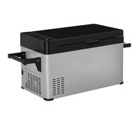 Outsunny Frigorifero auto da 50 l con display LCD, 2 modalità, Compressore, frigorifero per auto, con manici, barca, camper, viaggi, 12/24 V DC e 110-240 V AC, grigio + nero
