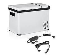 Outsunny Frigorifero Congelatore di Compressore 30 l Refrigeratore portatile per auto CC 12 V/24 V e CA 110-240 V fino a -22 ℃ con schermo tattile e manici per Barca Camion 61 x 32 x 40 cm Bianco