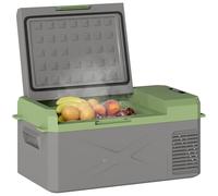 Outsunny Frigorifero elettrico portatile 16.3L frigorifero auto portatile congelatore e frigorifero 12/24V con modalità ECO/MAX -20℃ a 20℃ per casa, camion, campeggio, grigio