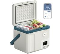 Outsunny Frigorifero Portatile per Auto 19L con Compressore, Mini Frigo Elettrico Anti-Shock, Controllo APP, Apribottiglie, 12V/24V/240V, -20°C a 20°C, per Campeggio Camion Barca Camper Casa