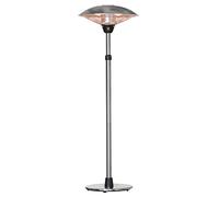 Outsunny Fungo Riscaldante da Esterno con 3 Temperature fino 3000W, Stufa a Infrarossi con Altezza Regolabile in Acciaio e Alluminio, Argento