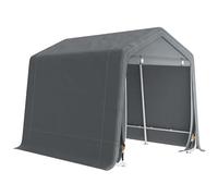 Outsunny Garage Moto per Esterno 2.4x2 m, Moto e Biciclette, Grigio Scuro