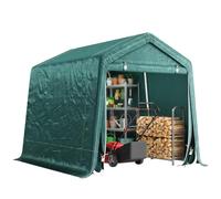 Outsunny Garage Moto per Esterno 2.4x2 m, Moto e Biciclette, Verde
