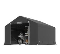 Outsunny Garage Moto per Esterno 3x3m Tenda Garage Impermeabile GrigioScuro