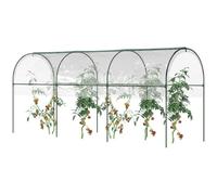 Outsunny Garden Serra per pomodori 4 x 1,23 x 1,71 m 4 Cerchi in Acciaio - Copertura in PVC