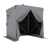Outsunny Gazebo 1,85x1,85m Impermeabile Resistente Invernale Pop-up Pieghevole con 4 Pannelli Laterali in Mesh, UV 30+ Aosom Italy