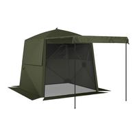 Outsunny Gazebo 2x2m Impermeabile Stabile Resistente Inverno Pop-up Gazebo Pieghevole con 4 Lati Finestre a Rete Porta Frontale UV 30+ Aosom Italy