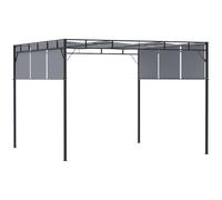Outsunny Gazebo da Esterno Pergola da Giardino 3x3 m Grigio Scuro