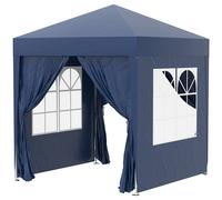 Outsunny Gazebo da Giardino 2x2 m in Metallo e Tessuto Oxford Marrone