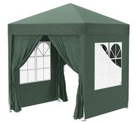 Outsunny Gazebo da Giardino 2x2 m in Metallo e Tessuto Oxford Marrone