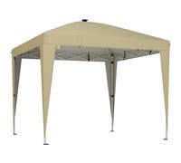 Outsunny Gazebo da giardino 3 x 3 m con illuminazione pop-up tenda pieghevole regolabile in altezza telecomando sacca da trasporto crema Aosom Italy
