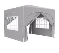 Outsunny Gazebo da Giardino 3x3m Pieghevole con Altezza Regolabile, Protezione UPF50+ e Borsa, Grigio Chiaro