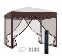 Outsunny Gazebo da Giardino pieghevole con Borsa da Trasporto con Ruote, Altezza Regorabile, Acciaio e Oxford Impermeabile, 3x3m, Crema Aosom Italy