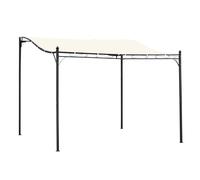 Outsunny Gazebo Pergola 3x3m da Esterno, Giardino o Terrazzo con Tenda Crema