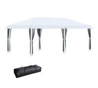 Outsunny Gazebo Pieghevole 6x3 m Pop Up con Zanzariera e Borsa da Trasporto, Gazebo da Esterno in Acciaio e Tessuto Oxford, Anti UV, per Giardino, Feste, Campeggio, Crema