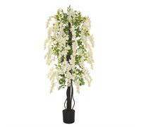 Outsunny Glicine Bianco Sintetico Pianta Artificiale 165cm Interni ed Esterni